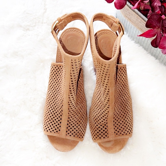 TORY BURCH Jesse Perforate Suede Ankle Bootie - Picture 6 of 10